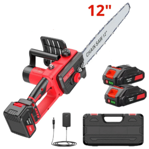 Mini chainsaw 12"+ 2 batteries