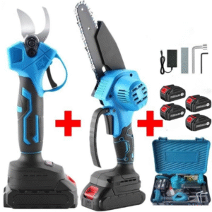 Kit Mini Chainsaw + Shears + 2 batteries