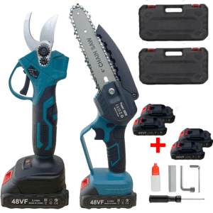 Kit Mini Chainsaw + Shears + 2 batteries